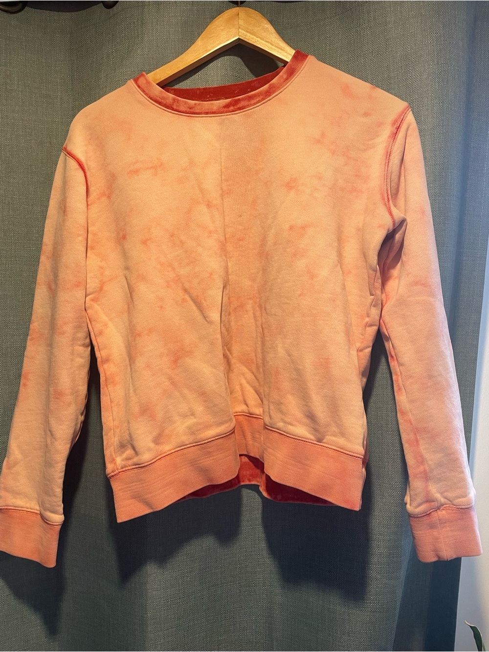 Vigoss Coral Tie-Dye Crewneck Sweatshirt